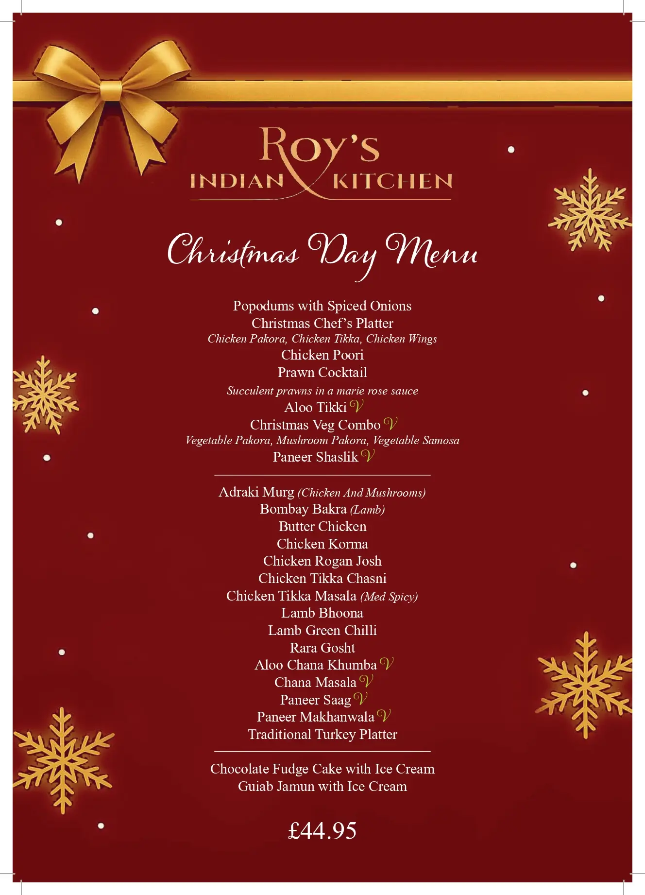 Christmas Day Menu